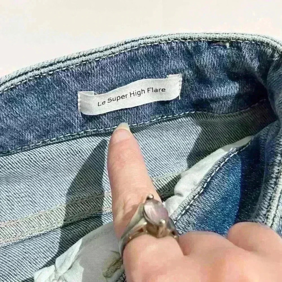 FRAME Blue High Waisted Light Wash Flare Jeans Womens Size 26 - Picture 6 of 16